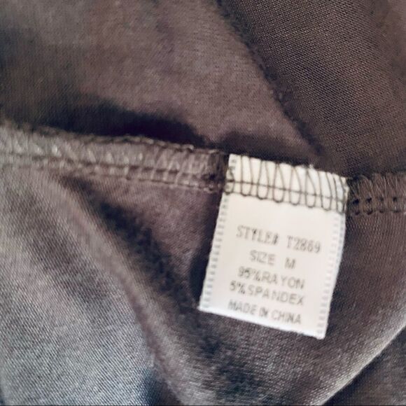 Bear Dance Gray Mock Neck Cutout Long Sleeve Pullover Shirt Size Medium - Picture 5 of 5